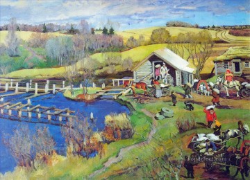  Konstantin Oil Painting - the mill october ligachevo 1913 Konstantin Yuon